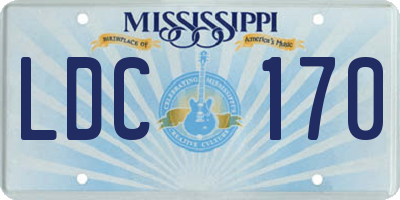 MS license plate LDC170