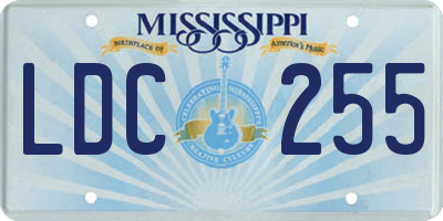 MS license plate LDC255