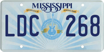 MS license plate LDC268