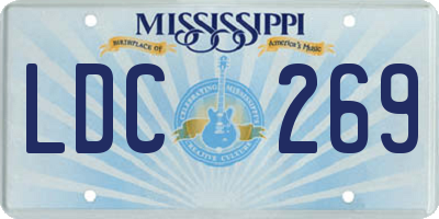 MS license plate LDC269