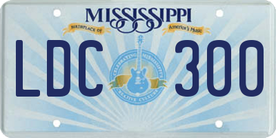 MS license plate LDC300