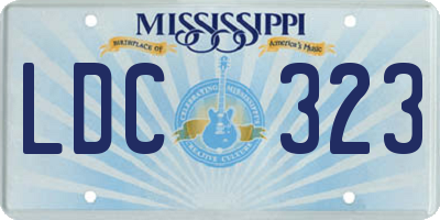 MS license plate LDC323