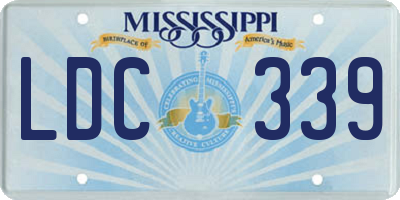 MS license plate LDC339