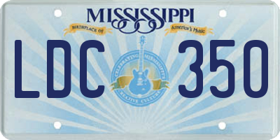 MS license plate LDC350