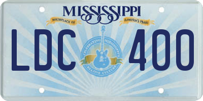 MS license plate LDC400