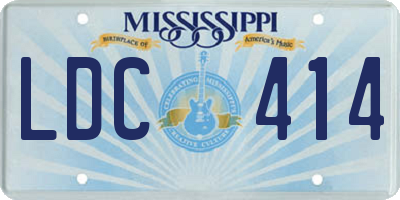 MS license plate LDC414