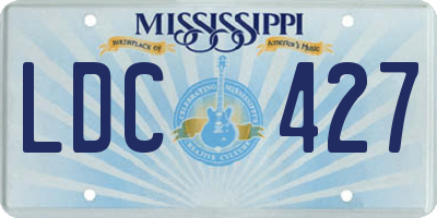MS license plate LDC427