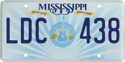 MS license plate LDC438