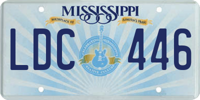 MS license plate LDC446