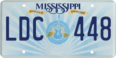 MS license plate LDC448