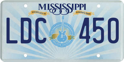 MS license plate LDC450