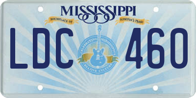 MS license plate LDC460