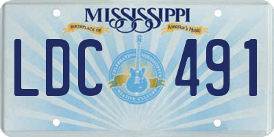 MS license plate LDC491