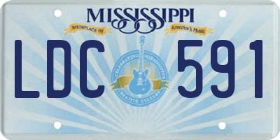 MS license plate LDC591