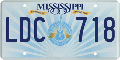 MS license plate LDC718