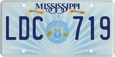 MS license plate LDC719
