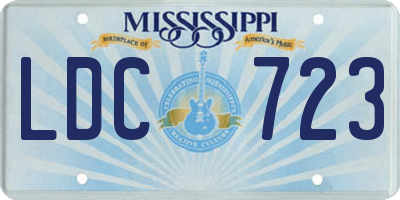 MS license plate LDC723