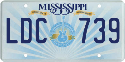 MS license plate LDC739