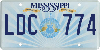 MS license plate LDC774