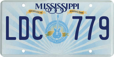 MS license plate LDC779