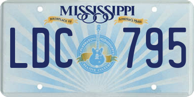MS license plate LDC795