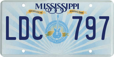 MS license plate LDC797