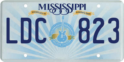 MS license plate LDC823