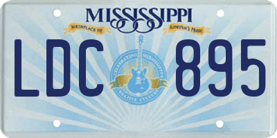 MS license plate LDC895