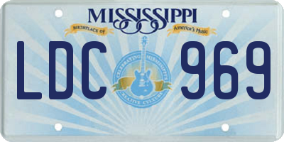 MS license plate LDC969
