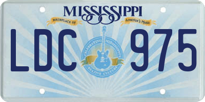MS license plate LDC975