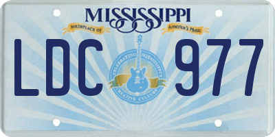MS license plate LDC977