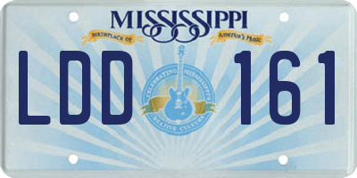 MS license plate LDD161