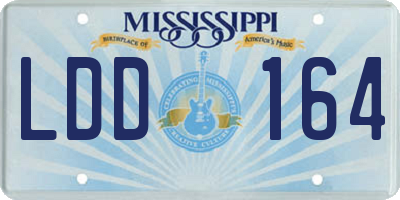 MS license plate LDD164