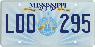 MS license plate LDD295