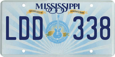 MS license plate LDD338
