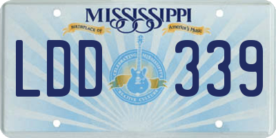 MS license plate LDD339