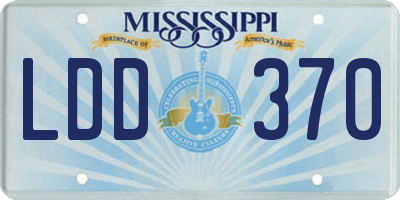 MS license plate LDD370
