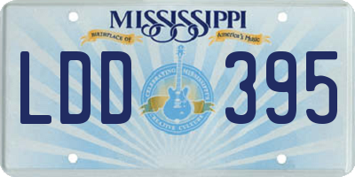 MS license plate LDD395