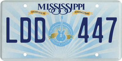 MS license plate LDD447