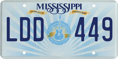 MS license plate LDD449