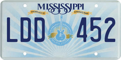 MS license plate LDD452