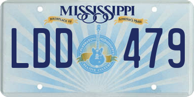 MS license plate LDD479