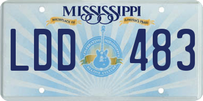 MS license plate LDD483