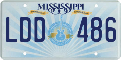 MS license plate LDD486