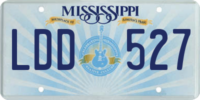 MS license plate LDD527