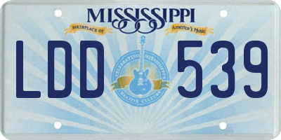 MS license plate LDD539