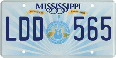 MS license plate LDD565