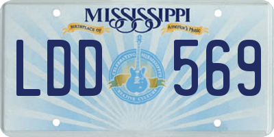 MS license plate LDD569