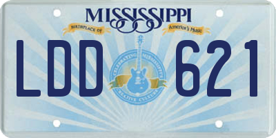 MS license plate LDD621