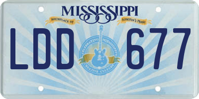 MS license plate LDD677